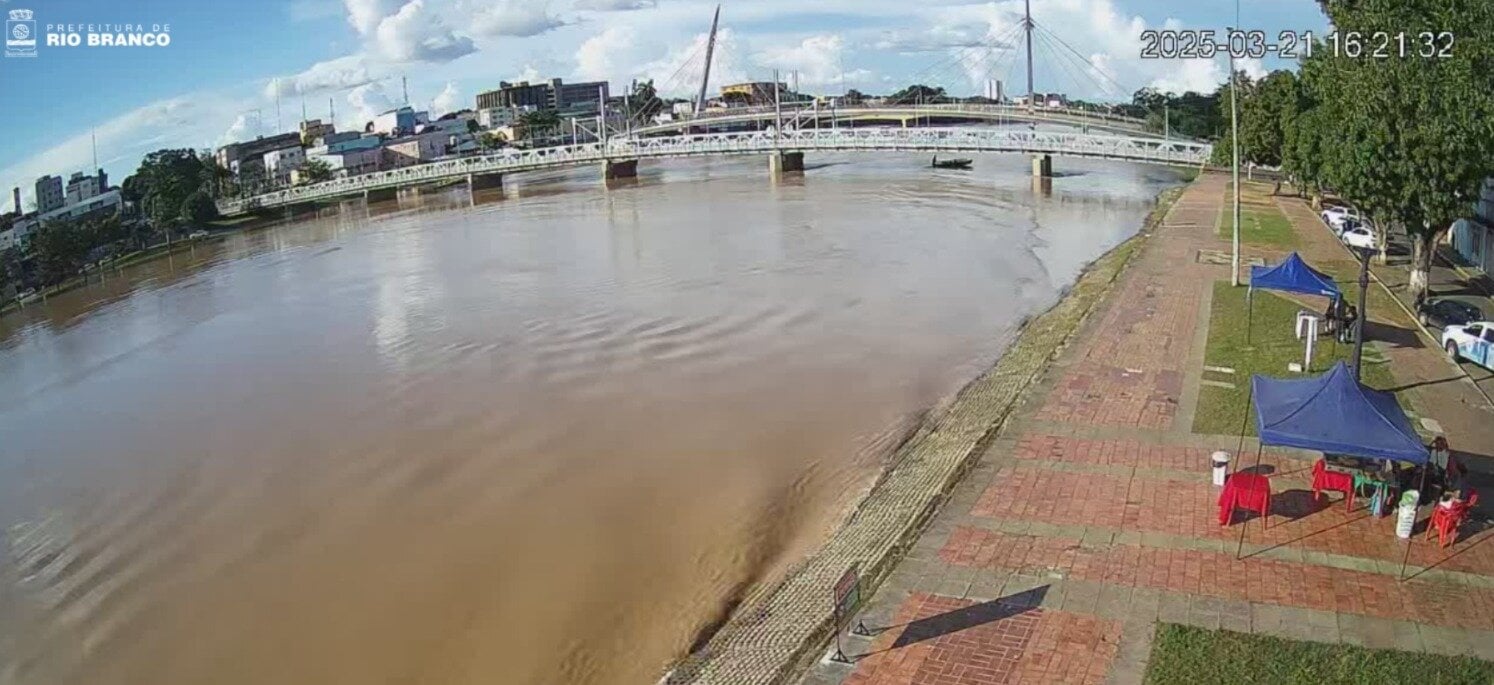 Rio Acre segue baixando e atinge 15,11 metros na capital