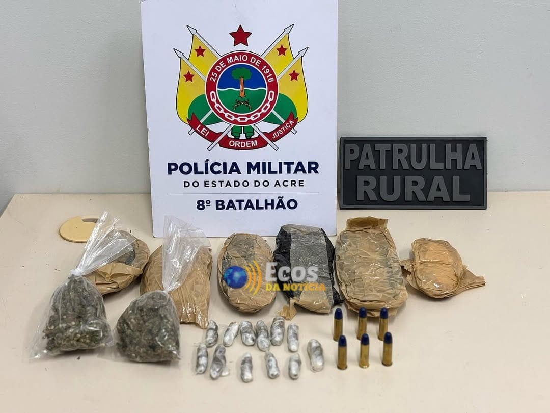 Polícia Militar apreende drogas e munições durante operação no AC
