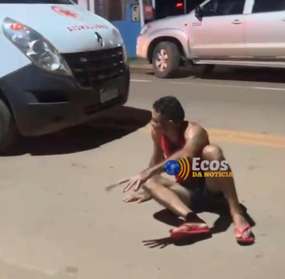 Homem finge acidente em avenida movimentada de Brasiléia e revolta moradores