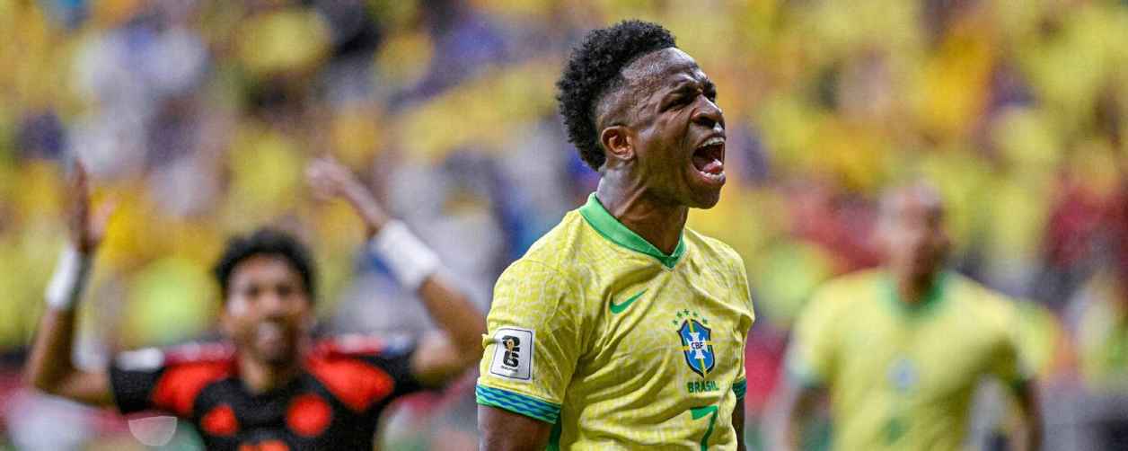 Vinicius Jr. faz gol no fim, Brasil vence a Colômbia e assume 2º lugar nas eliminatórias