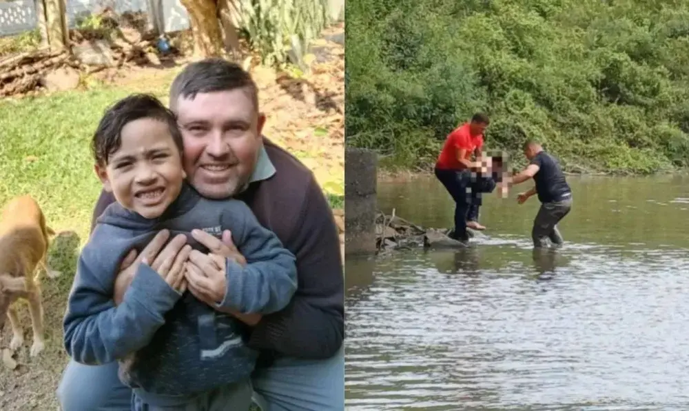 Além de confessar o crime à polícia, o pai contou que havia jogado o filho da ponte para a ex-esposa via mensagem de áudio (Foto: Reprodução/Redes Sociais)