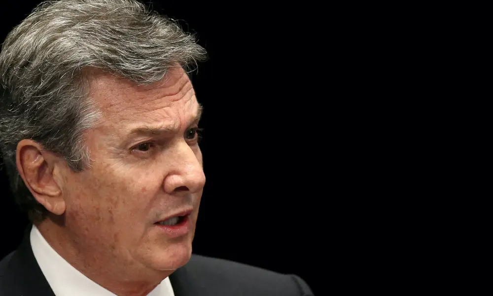 FILE PHOTO: Senator Fernando Collor speaks during the final session of debate and voting on suspended Brazilian President Dilma Rousseff's impeachment trial in Brasilia, Brazil, August 30, 2016. REUTERS/Adriano Machado/File Photo