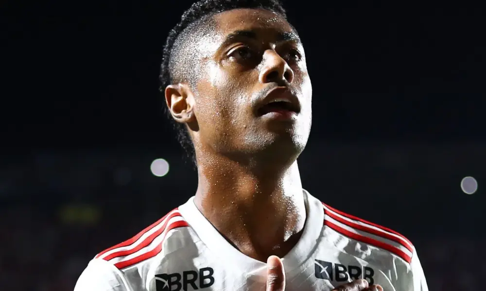 Atacante Bruno Henrique durante partida do Flamengo • Gilvan de Souza/Flamengo