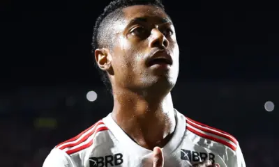 Atacante Bruno Henrique durante partida do Flamengo • Gilvan de Souza/Flamengo