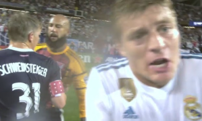 Árbitro veste câmera em amistoso do Real Madrid nos EUA (Reprodução)