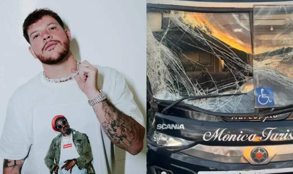 “Destruiu tudo ali”, disse o cantor nas redes sociais (Foto: Reprodução/Instagram)