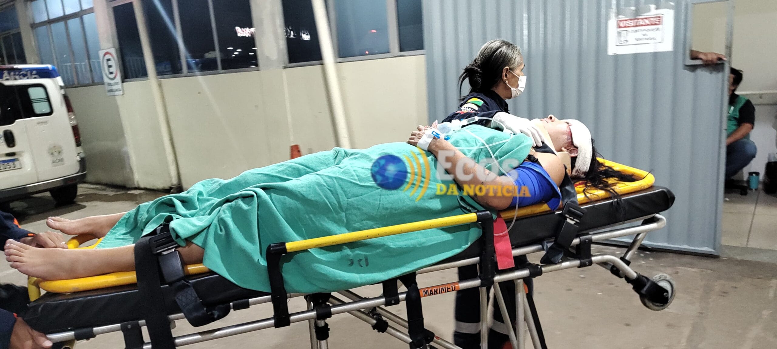 Mulher sofre acidente grave ao cair de bicicleta na BR-364