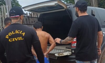 Polícia Civil, em Tarauacá, cumpre mandado de prisão contra suspeito de violência doméstica na manhã desta quarta-feira. Foto: cedida.