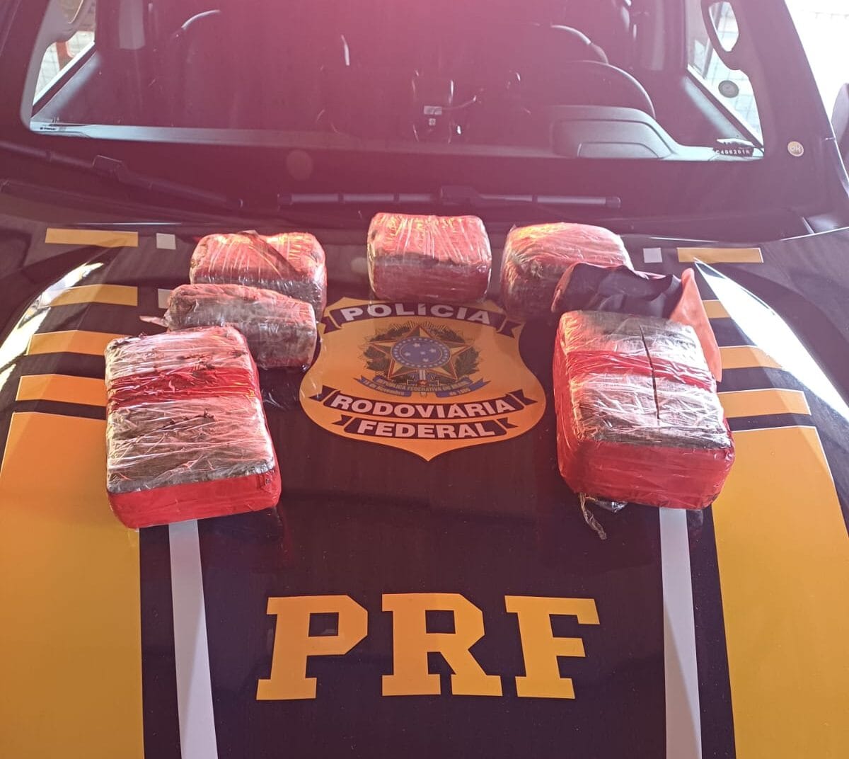 PRF apreende droga escondida em motor de ônibus na BR-364