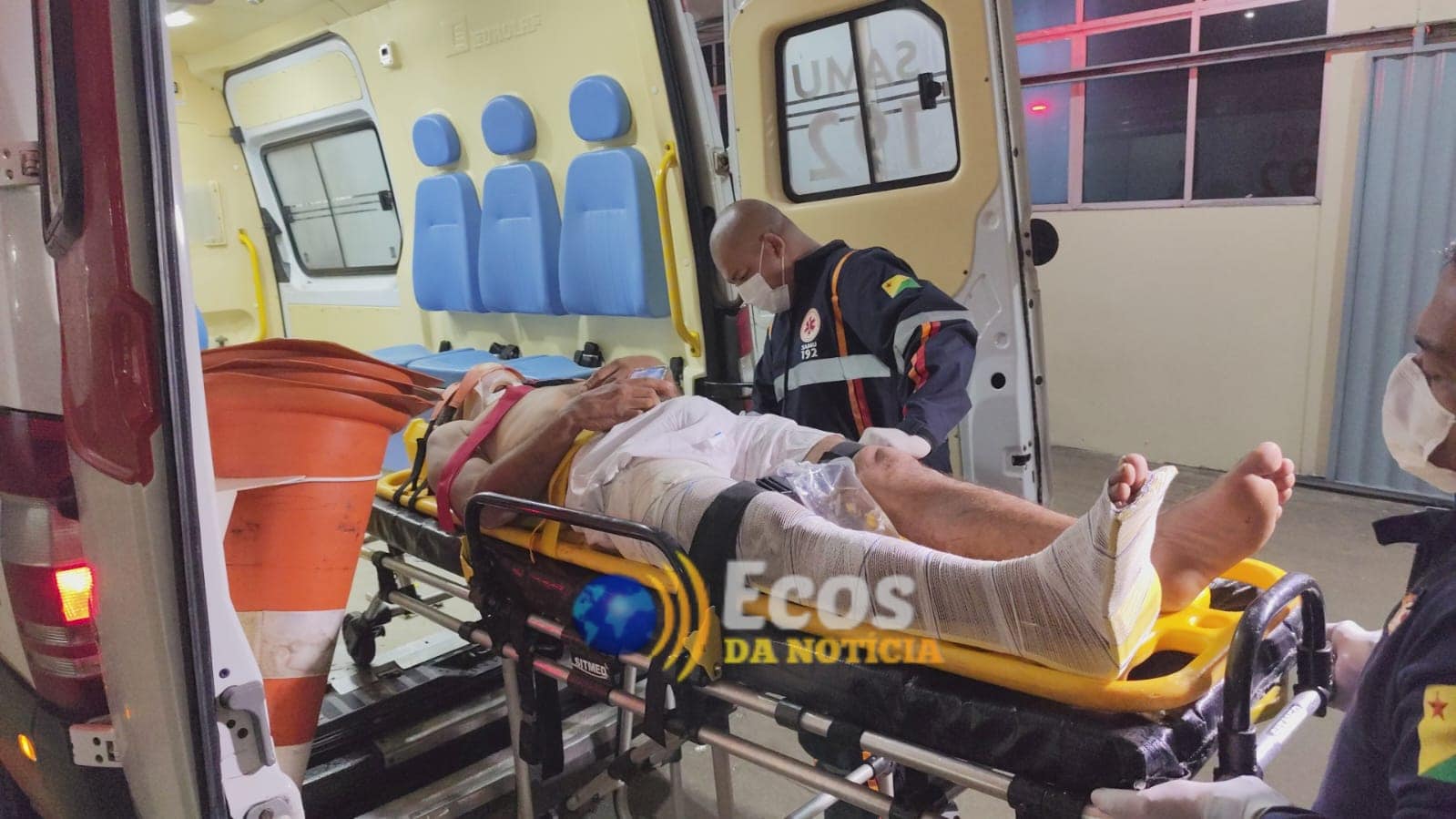 Colisão entre carro e bicicleta deixa ciclista com fratura exposta no Segundo Distrito de Rio Branco