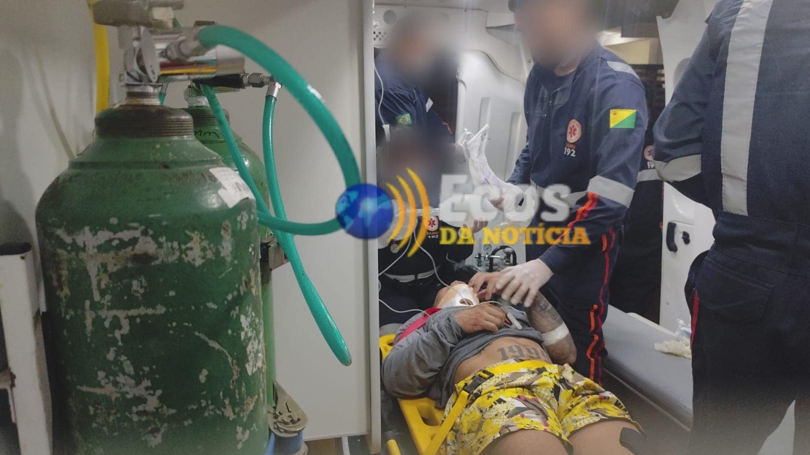 Colisão entre moto e carro deixa motociclista gravemente ferido