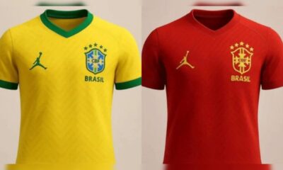 Sites e perfis nas redes sociais divulgaram sugestões e possíveis modelos para a nova camisa da Seleção Brasileira. | Reprodução/X (antigo Twitter) @africanize_