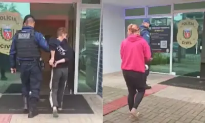 No momento da prisão, a mulher estava em casa com outra filha pequena (Foto: Reprodução/TV Fazenda)