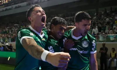 piquerez-palmeiras Piquerez celebra seu gol com a camisa do Palmeiras no clássico com o Corinthians • Cesar Greco/Palmeiras