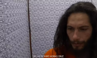 Hallan Richard Morais foi presos suspeito de oferecer bebida com o próprio sêmen para alunas — Foto: Reprodução