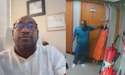 Imagens de uma câmera de segurança do prédio onde o casal reside flagraram a ação • Reprodução