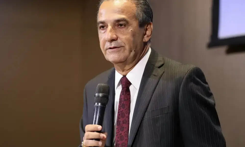 O pastor Silas Malafaia fala durante almoço de Encontro do Conselho Interdenominacional de Ministros Evangélicos do Brasil ( Marcos Corrêa/PR)