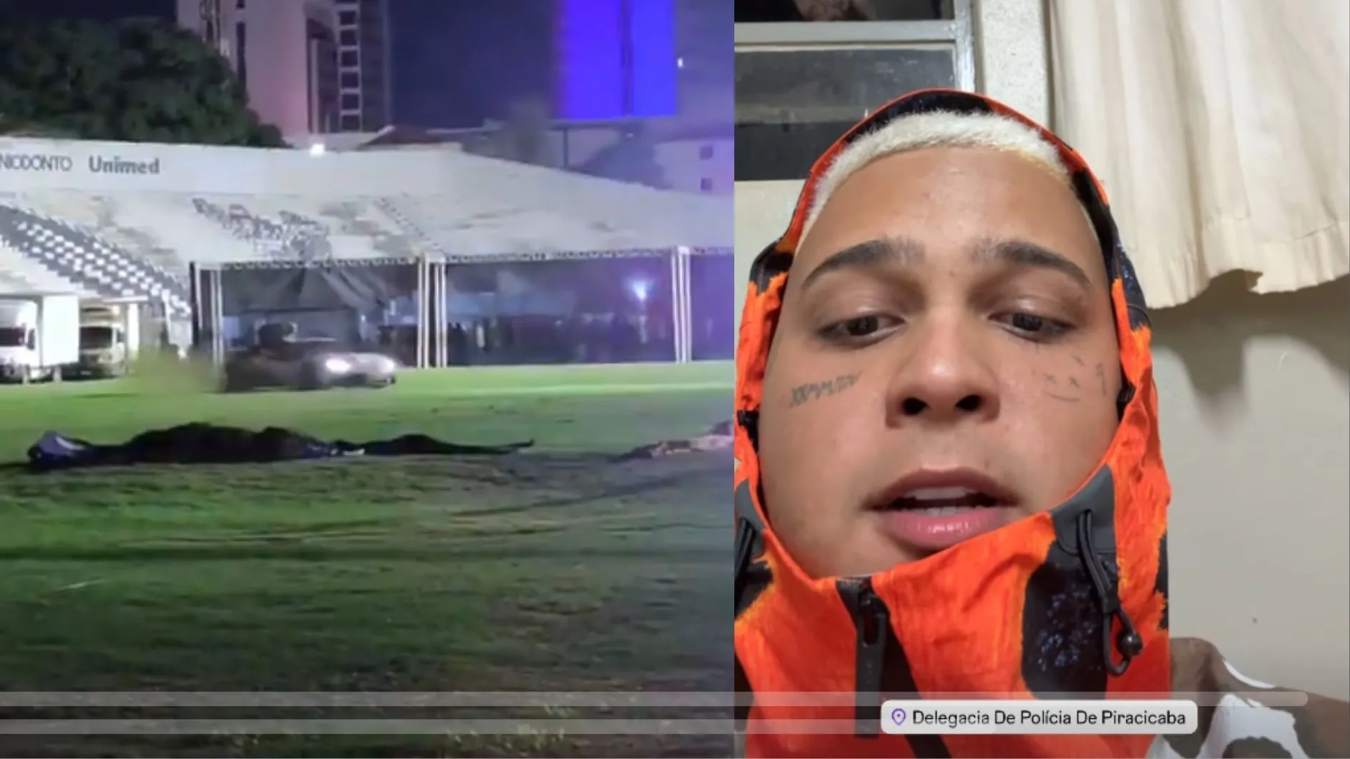 Vídeo: MC Ryan é detido por fazer manobras em gramado de estádio em São Paulo