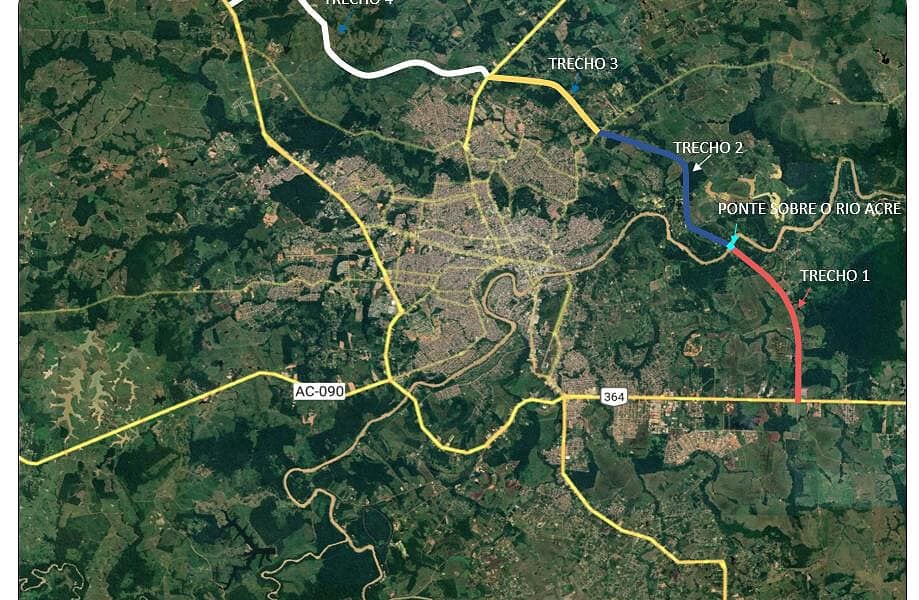 Arco Metropolitano vai melhorar a mobilidade urbana da capital acreana. Imagem: Divulgação