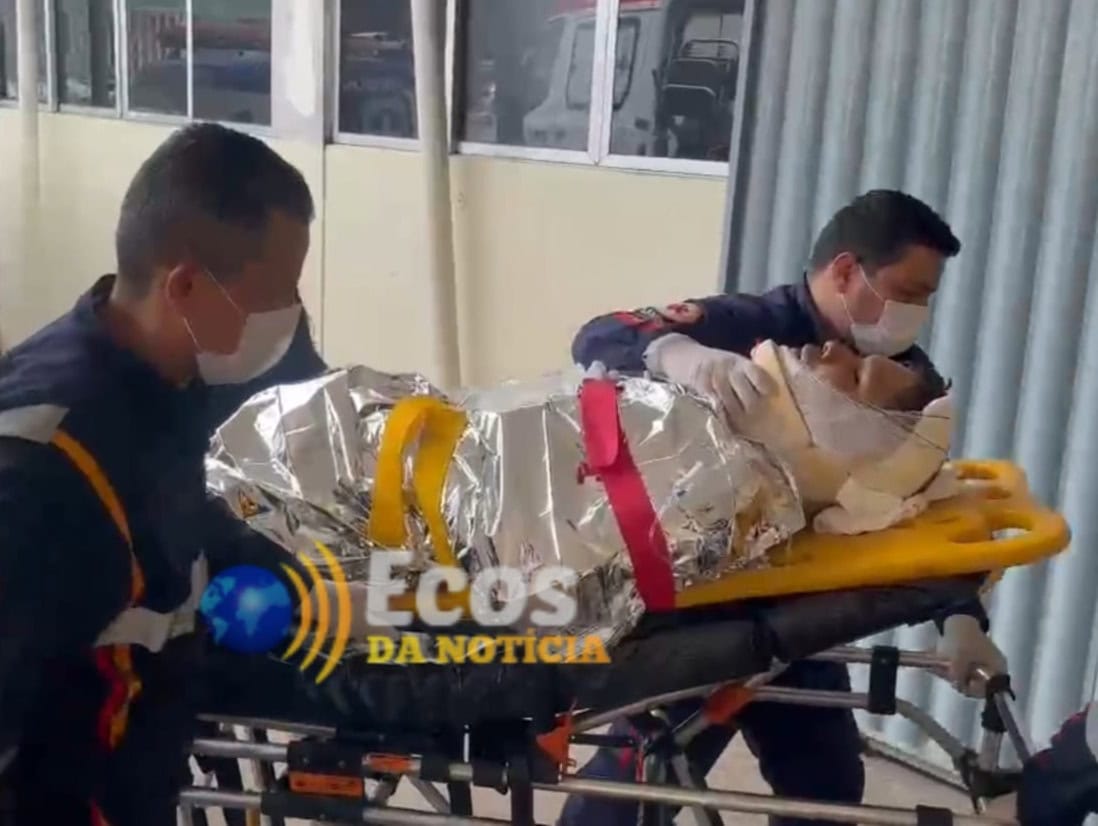 Homem fica gravemente ferido durante derrubada de árvores