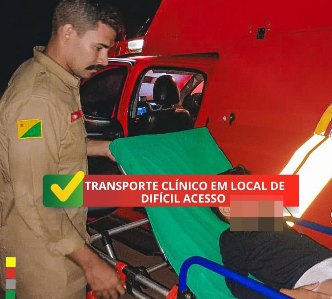 Bombeiros resgatam criança ferida em área de difícil acesso na BR-364, em Cruzeiro do Sul