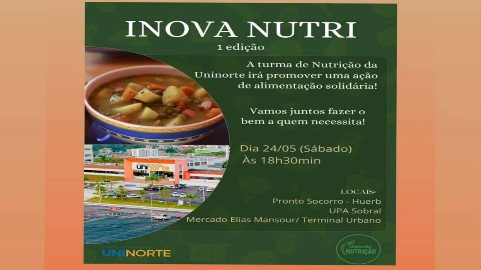 Uninorte promove ação solidária de alimentação com o projeto “Inova Nutri”