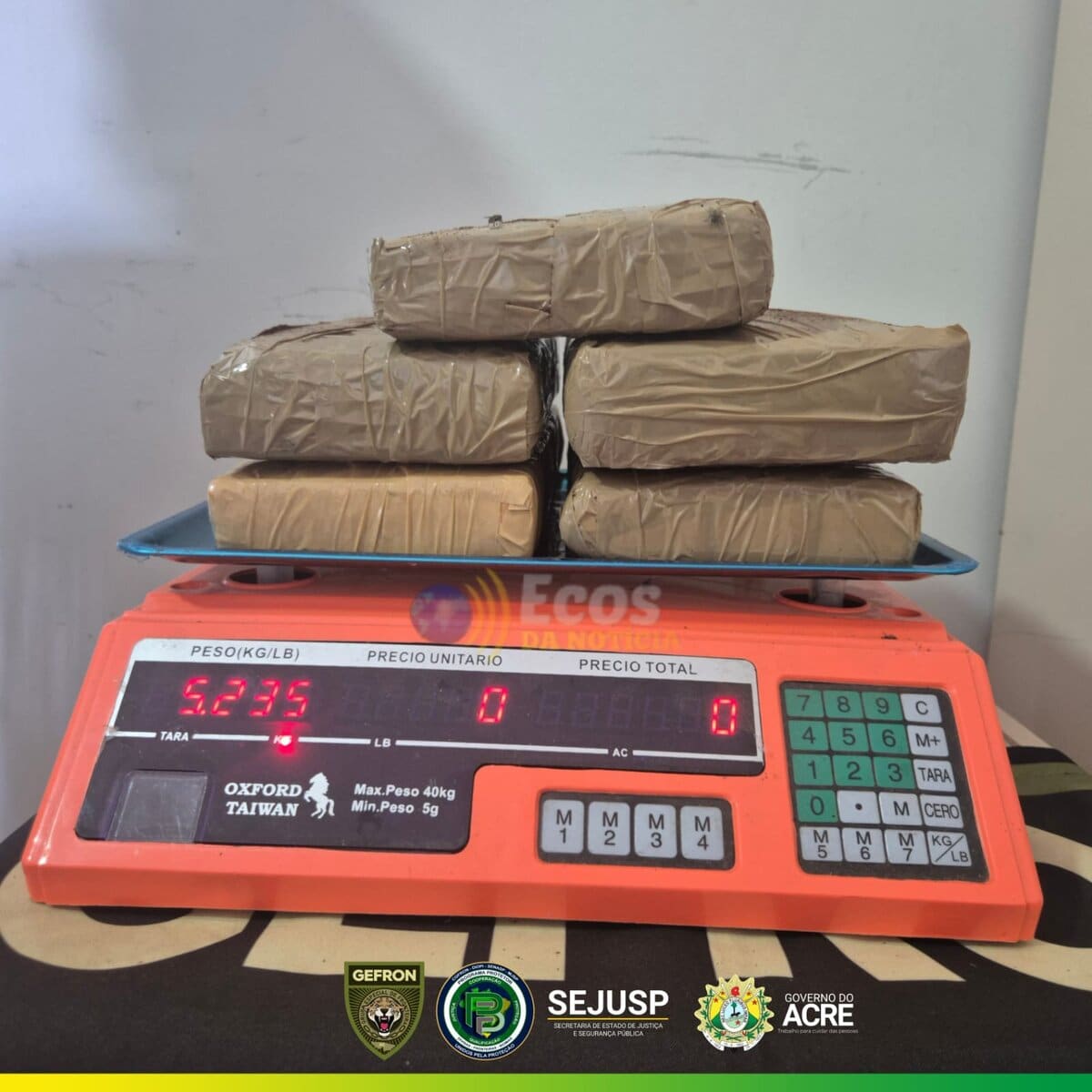 Menor é apreendida com mais de 5 kg de skunk durante fiscalização do GEFRON em Senador Guiomard