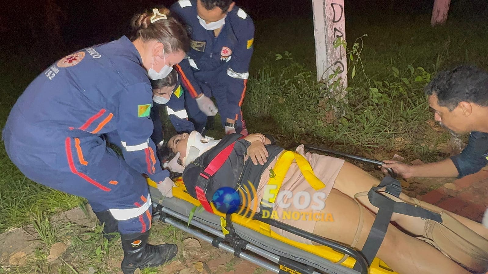 Motociclista sofre queda e bate a cabeça após perder controle de moto em Rio Branco