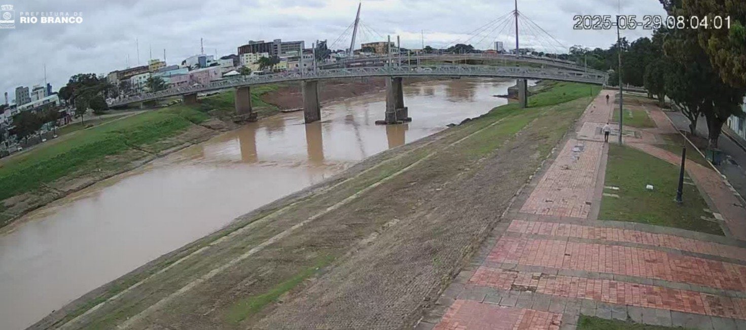 Nível do Rio Acre segue baixo em Rio Branco com 3,84 metros, aponta Defesa Civil