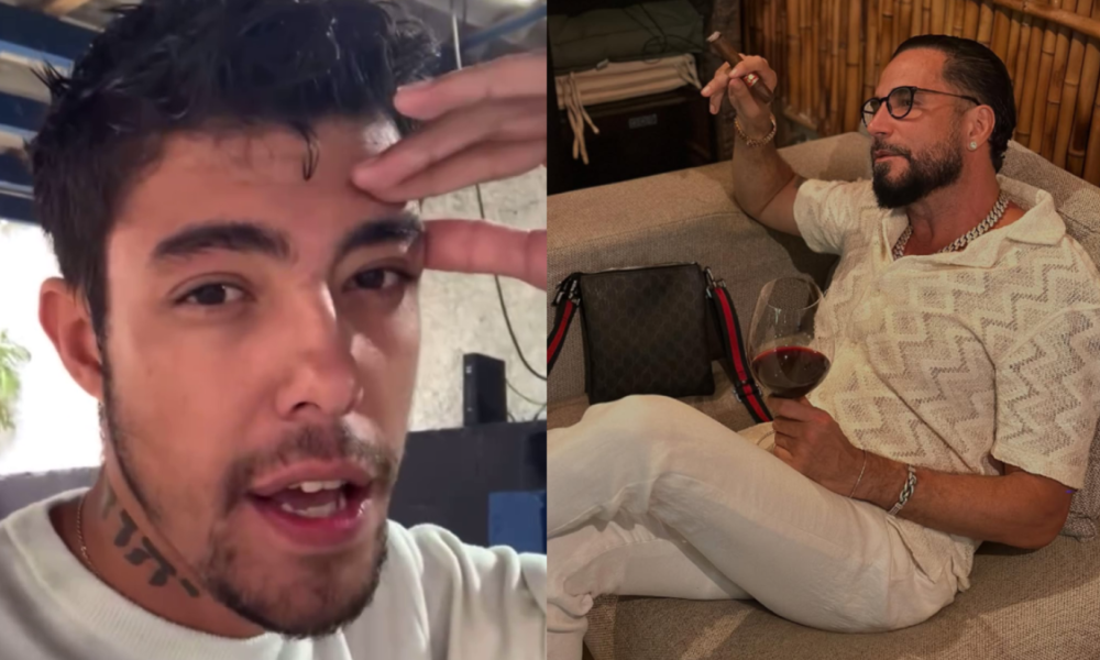 Os dois trocaram farpas na internet sobre o jovem ser dependente químico e o artista não pagar pensão  • Instagram/Guilherme Rocha/Latino