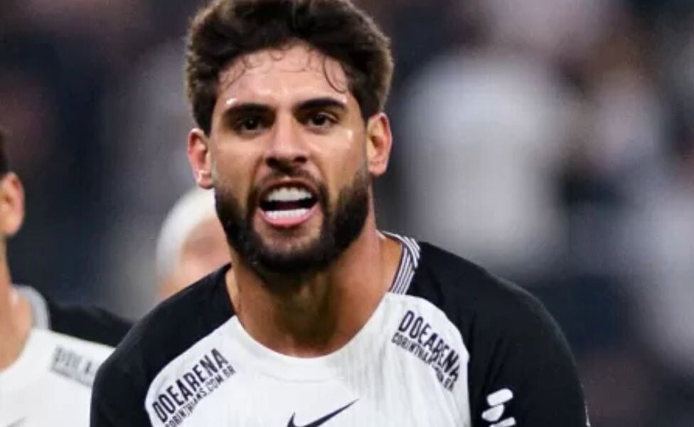 Yuri Alberto comemora gol em Corinthians x Inter, duelo do Brasileirão
Imagem: Riquelve Nata/Sports Press Photo/Getty Images